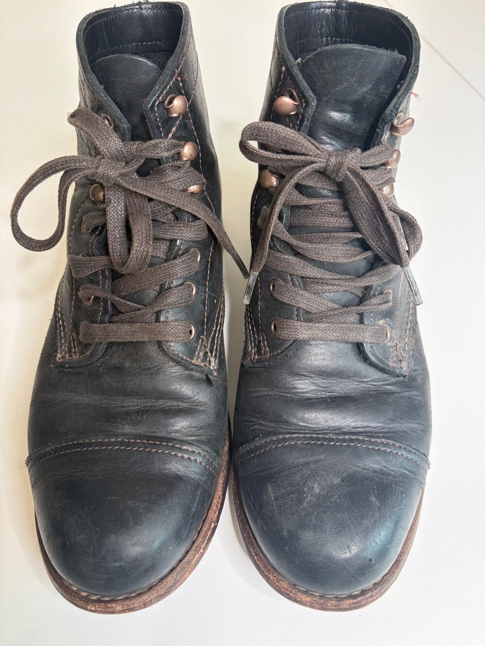 Wolverine 1000 Mile Plain Toe Classic Brown Leather Boot Size 10.5 #Timeless